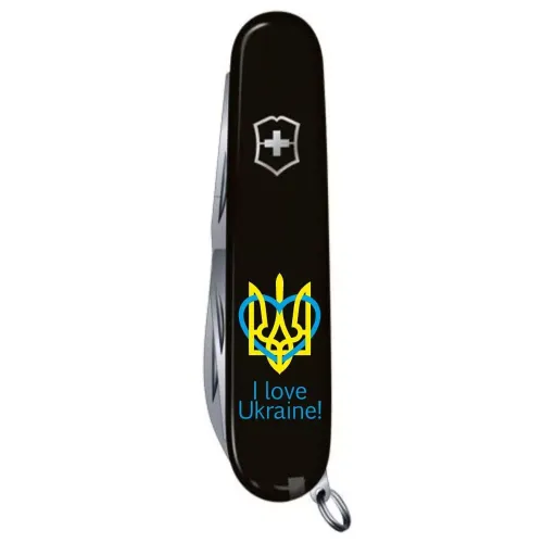 Ножі та мультитули Victorinox Складной нож Victorinox Spartan Ukraine Трезубец с сердцем и I love Ukraine (1.3603.3_T1310u)