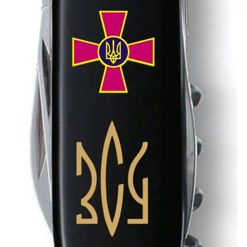Складной нож Victorinox Climber Army Эмблема ЗСУ и Трезубец ЗСУ (1.3703.3_W1015u)