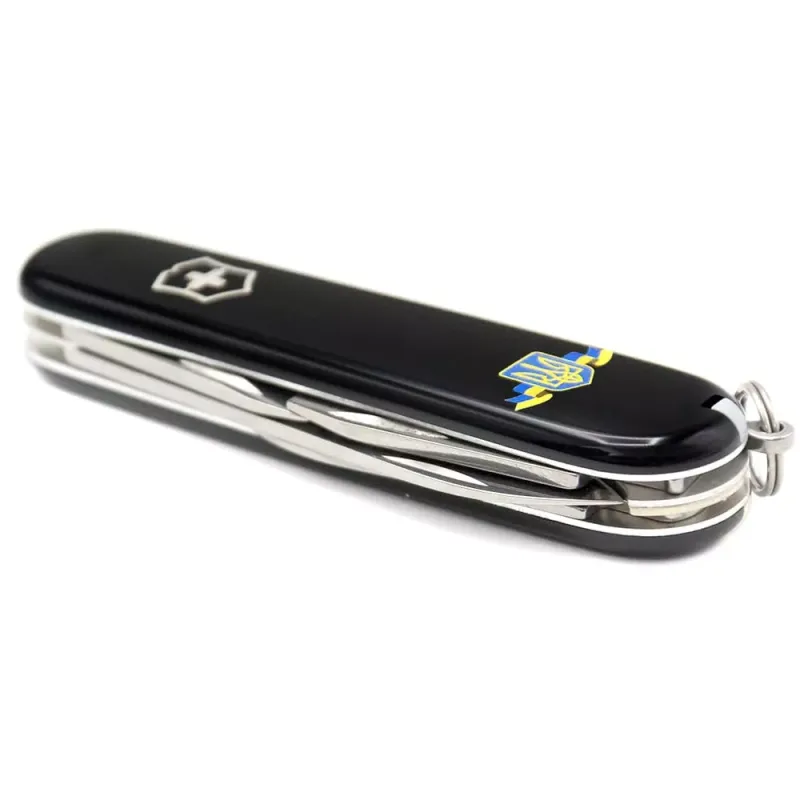 Складной нож Victorinox Spartan Ukraine 91 мм 12 функций Трезубец ЗСУ (1.3603.3_T0390u)