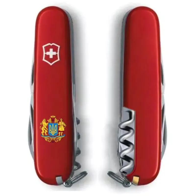 Складной нож Victorinox Climber Ukraine 91мм 14 функций Красный (1.3703_T0400u)