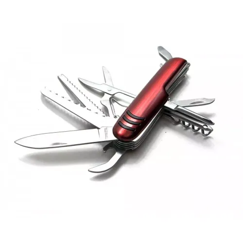 Другие ножи, комплекты и аксессуары Складаний кишеньковий ніж STINGER 11 в 1 Червоний (DN25575)