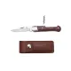 Другие ножи, комплекты и аксессуары Складаний мисливський ніж 20 см зі штопором та шкіряним чехлом Laguiole, дерево пакка, Коричневий (40268499)