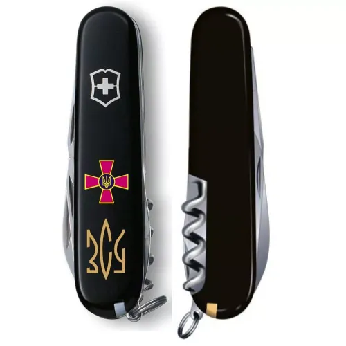 Ножі та мультитули Victorinox Складной нож Victorinox Climber Army Эмблема ЗСУ и Трезубец ЗСУ (1.3703.3_W1015u)