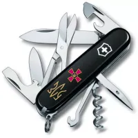 Складной нож Victorinox Climber Army Эмблема ЗСУ и Трезубец ЗСУ (1.3703.3_W1015u)