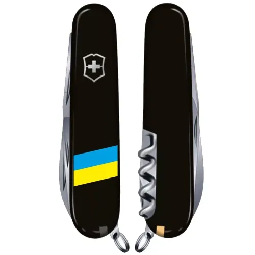 Ножі та мультитули Victorinox Складной нож Victorinox Huntsman Ukraine 91 мм Флаг Украины (1.3713.3_T1100u)