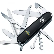 Складной нож Victorinox Huntsman Ukraine 91мм 15функций Черный (1.3713.3_T1010u)