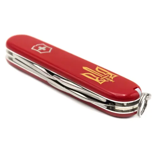 Ножі та мультитули Victorinox Складной нож Victorinox Spartan Ukraine 91 мм 12 функций Трезубец ОУН (1.3603_T0305u)