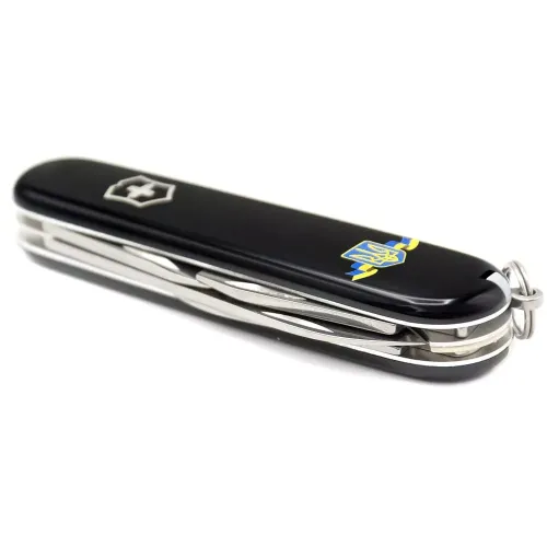 Ножі та мультитули Victorinox Складной нож Victorinox Spartan Ukraine 91 мм 12 функций Трезубец ЗСУ (1.3603.3_T0390u)