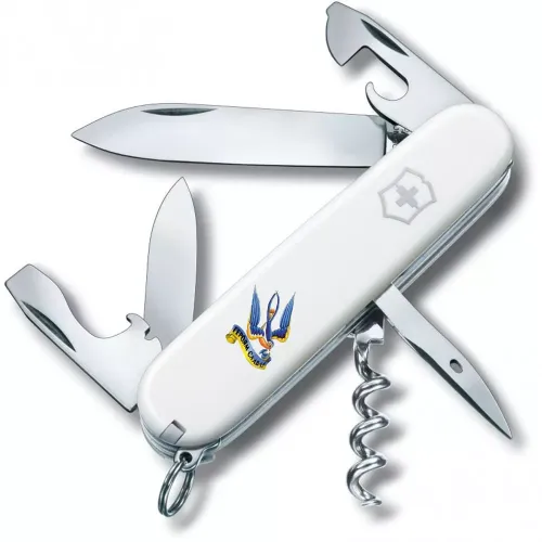 Ножі та мультитули Victorinox Складной нож Victorinox Spartan Ukraine Трезубец-Ласточка и Героям слава (1.3603.7_T1220u)