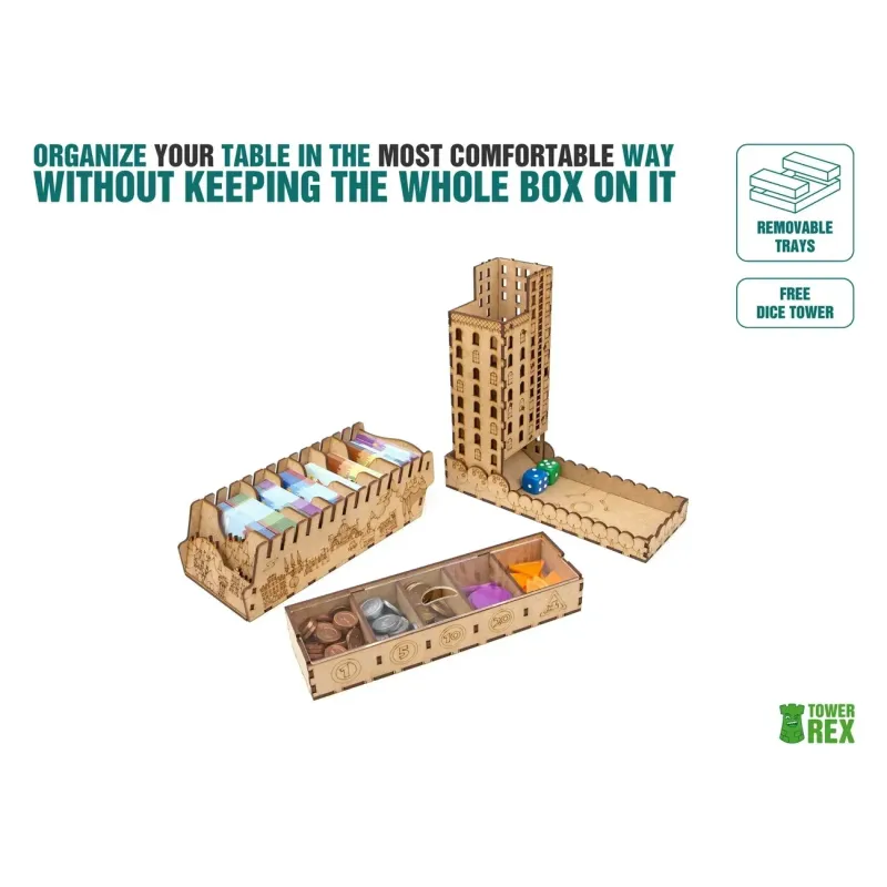 Органайзер для настольной игры «Мачи Коро» + дополнения (Organizer for boardgame Machi Koro + expansions)