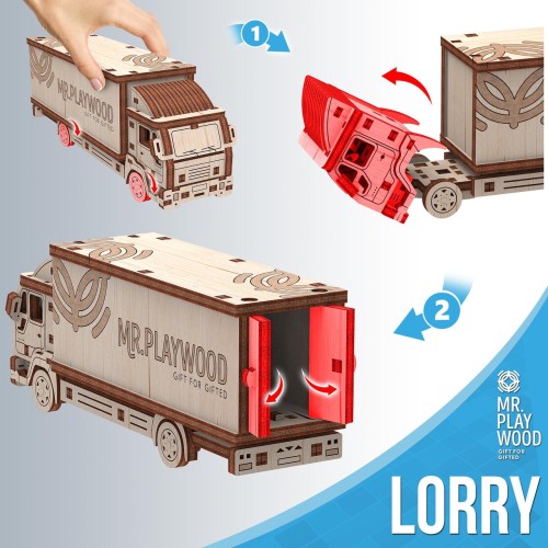 Mr.Playwood Вантажівка конструктор механічний дерев'яний 3D 42 дет.