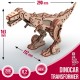 Трансформер Дінокар конструктор механічний дерев'яний 3D 206 дет.Лісовичок - скарбничка конструктор механічний дерев'яний 3D 63 дет.
