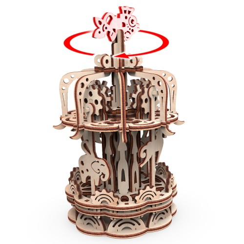Mr.Playwood Карусель S конструктор механічний дерев'яний 3D 88 дет.