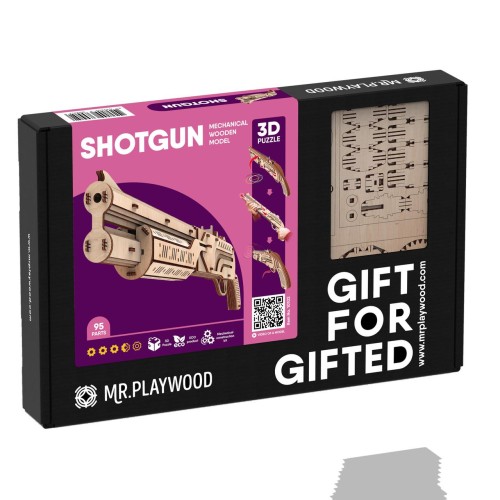 Mr.Playwood Рушниця конструктор механічний дерев'яний 3D 96 дет