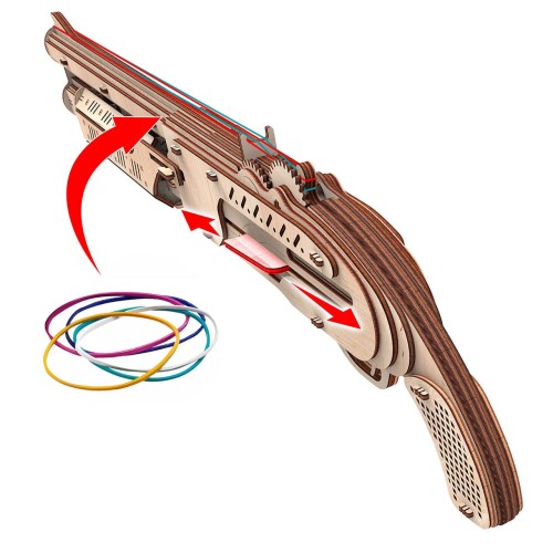 Mr.Playwood Рушниця конструктор механічний дерев'яний 3D 96 дет