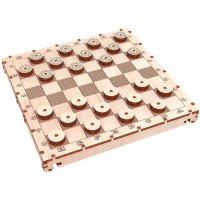 Шашки механічна дерев'яна 3D-модель