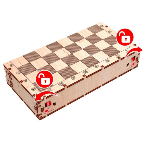 Mr.Playwood Шашки механічна дерев'яна 3D-модель