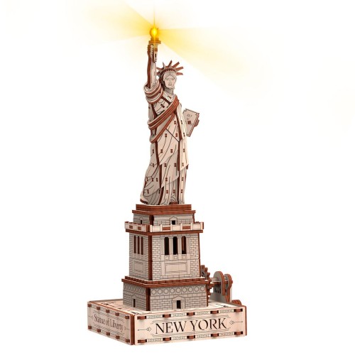 Mr.Playwood Статуя Свободи (Еко - лайт) конструктор механічний дерев'яний 3D 171 дет.