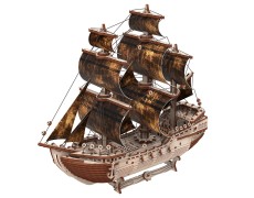 Корабель піратський "Божевільний скарб" конструктор механічний дерев'яний 3D 156 дет