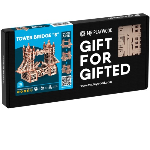 Mr.Playwood Тауерський міст S конструктор механічний дерев'яний 3D 226 дет.