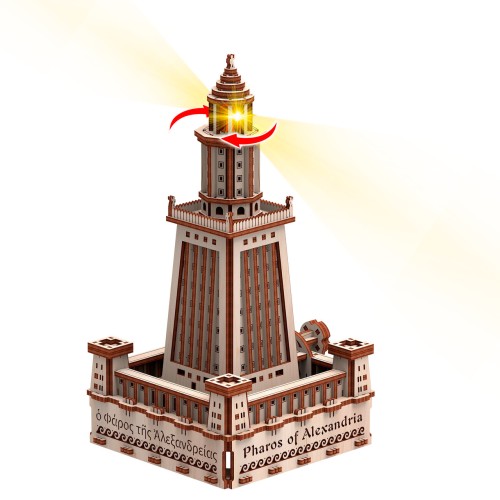 Mr.Playwood Александрійський Маяк (Еко - лайт) конструктор механічний дерев'яний 3D280 дет.