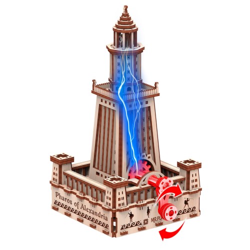 Mr.Playwood Александрійський Маяк (Еко - лайт) конструктор механічний дерев'яний 3D280 дет.