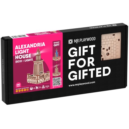Mr.Playwood Александрійський Маяк (Еко - лайт) конструктор механічний дерев'яний 3D280 дет.