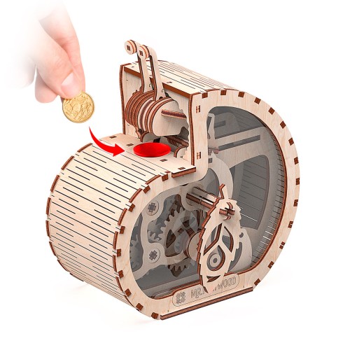 Mr.Playwood Равлик-скарбничка S конструктор механічний дерев'яний 3D 81 дет.