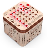 Шкатулка Таємниця Тигра конструктор механічний дерев'яний 3D 89 дет.