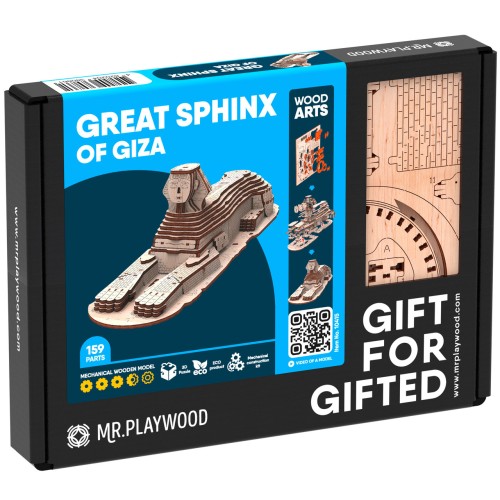 Mr.Playwood Великий Сфінкс конструктор механічний дерев'яний 3D 159 дет.