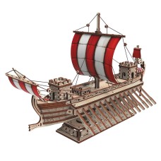Корабель Імператорська Трірема "Чорний Скорпіон" конструктор механічний дерев'яний 3D 266 дет.