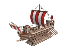 Корабель Імператорська Трірема "Чорний Скорпіон" конструктор механічний дерев'яний 3D 266 дет.