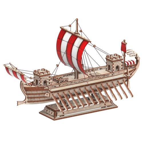 Mr.Playwood Корабель Імператорська Трірема "Чорний Скорпіон" конструктор механічний дерев'яний 3D 266 дет.