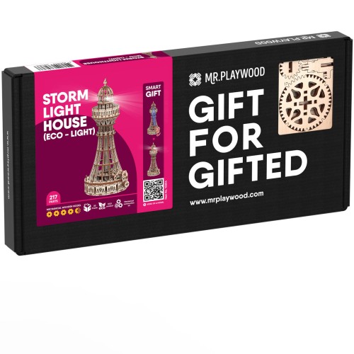 Mr.Playwood Штормовой Маяк (Еко - лайт) конструктор механічний дерев'яний 3D 217 дет.