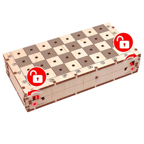 Mr.Playwood Шахи конструктор механічний дерев'яний 3D 129 дет.