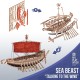 Корабель Морський Звір "Розмовляючий з вітром" конструктор механічний дерев'яний 3D 171 дет.