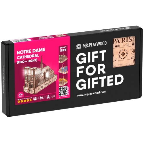 Mr.Playwood Собор Паризької Богоматері (Еко - лайт) конструктор механічний дерев'яний 3D 204 дет