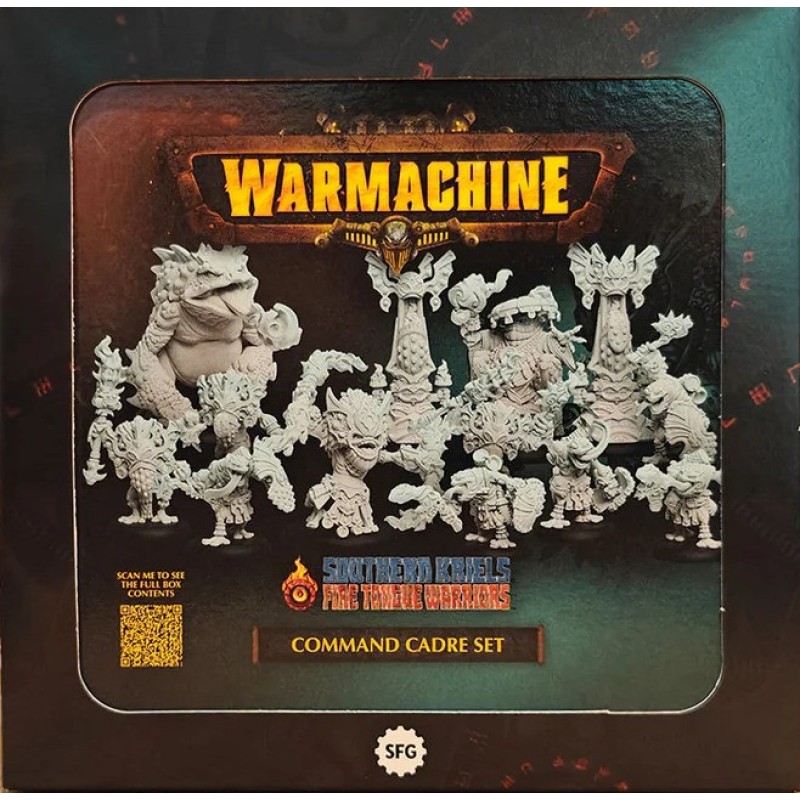 Набір мініатюр SFG Warmachine: Southern Kriels Fire Tongue Warriors Command Cadre