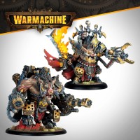 Мініатюри Warmachine: Emperor Carver Ultimus Esquire III & War Boar MMD47