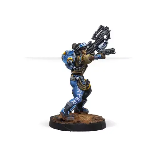 Мініатюра до гри INFINITY Dr. Priya Harper, Archeo-raider (Plasma Carbine)