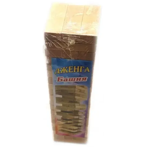 Настільна гра Дженга масив дерева (60 брусків) (14х24х72 см)