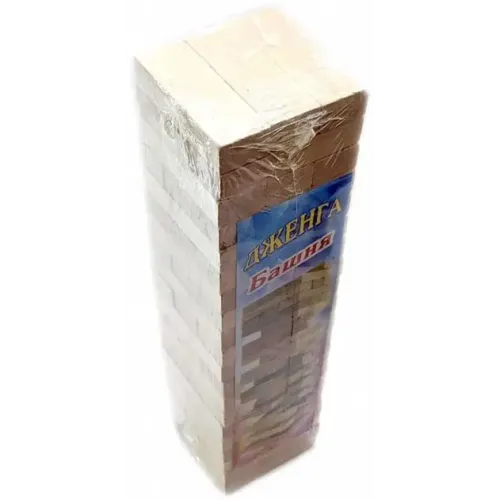 Настільна гра Дженга масив дерева (60 брусків) (14х24х72 см)