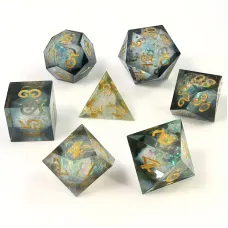 Набор кристальных кубиков RPG из смолы ручной обработки 7 шт