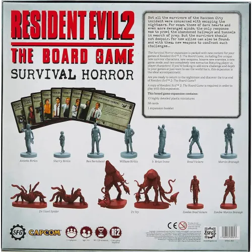 Настольная игра Обитель зла 2: Ужасы выживания (Resident Evil 2: The Board Game - Survival Horror Expansion)