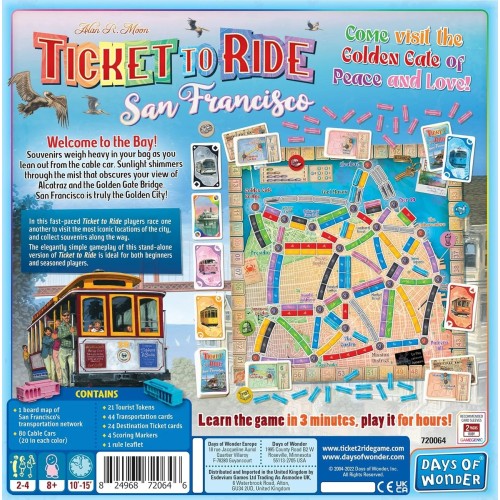 Настільна гра Ticket to Ride: San Francisco (Квиток на потяг. Сан-Франциско)