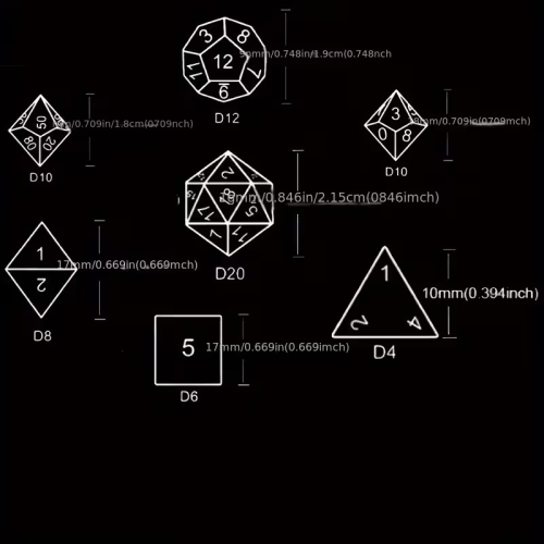 Кубики (дайси) Набір кубиків зі смоли Драконяче Око RPG 7 шт