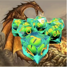 Набір кубиків зі смоли Драконяче Око RPG 7 шт