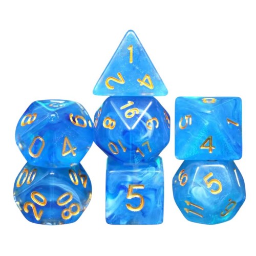 Кубики (дайси) Набір прозорих кубиків Elite RPG 7 шт (колір в асортименті)