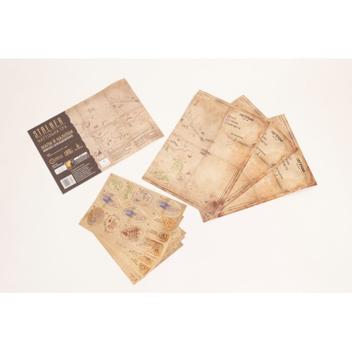 Настольная игра Дополнение S.T.A.L.K.E.R. Карты и наклейки. Комплект для восстановления UA / Maps & Stickers Recharge Pack UA