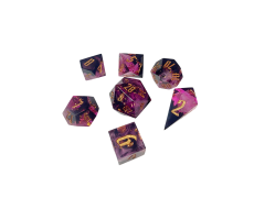Кубики ручної роботи для DnD фіолетові (DS27)